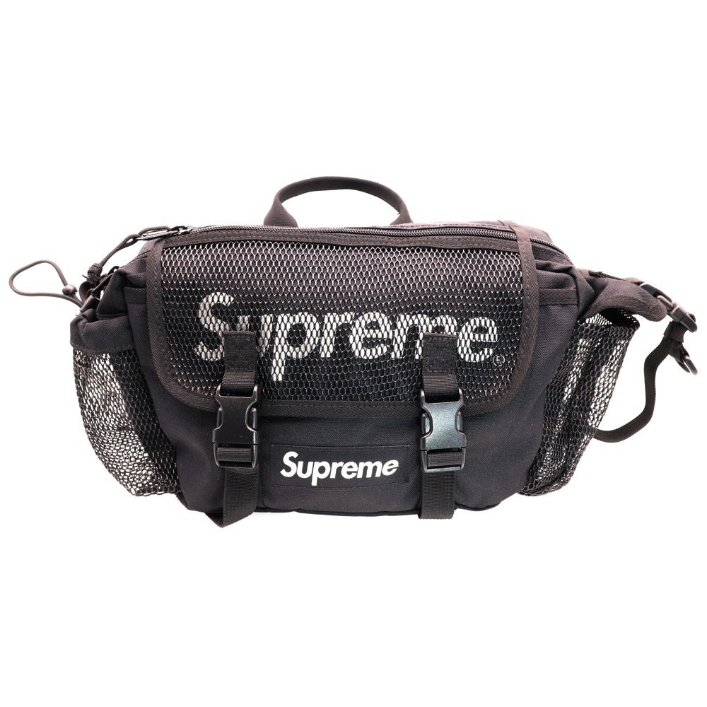SUPREME(シュプリーム) 20SS Waist Bag ボックスロゴ メッシュ切替 ウエストポーチ ショルダーバッグ ブラック