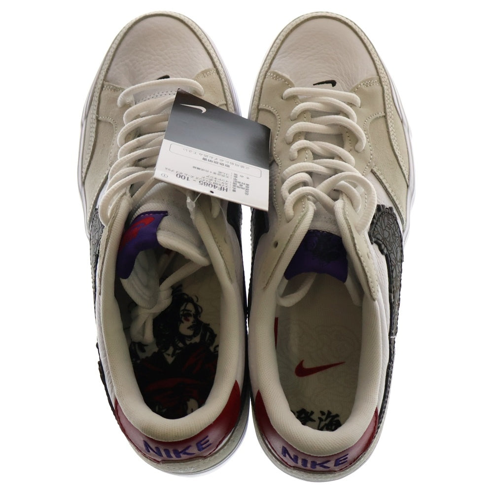 NIKE SB(ナイキエスビー) ×Sky Brown WMNS ZOOM POGO PLUS QS スカイ ブラウン ウィメンズ ズーム ポゴ プラス ローカットスニーカー ホワイト US9.5/26.5cm HF4085-100