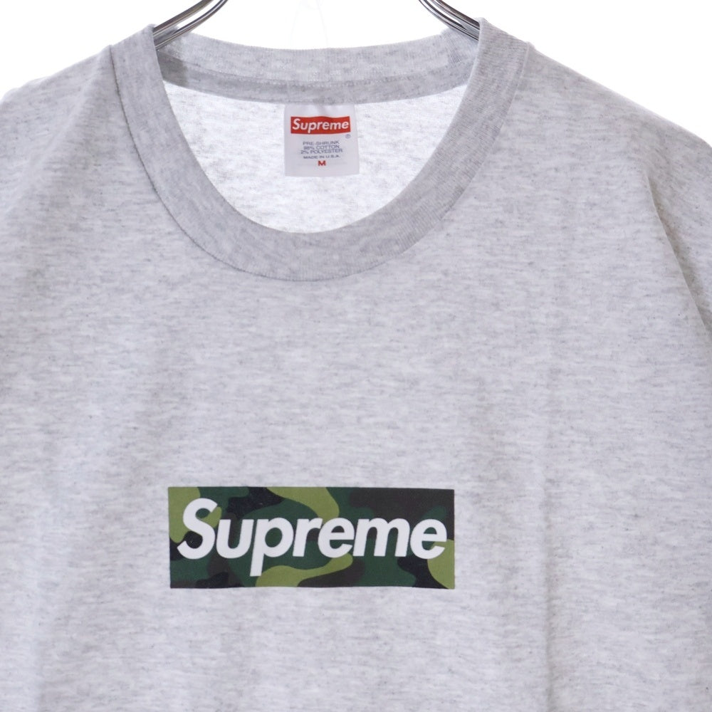 SUPREME(シュプリーム) 23AW Box Log Tee カモフラ ボックスロゴ クルーネック半袖Tシャツ カットソー グレー