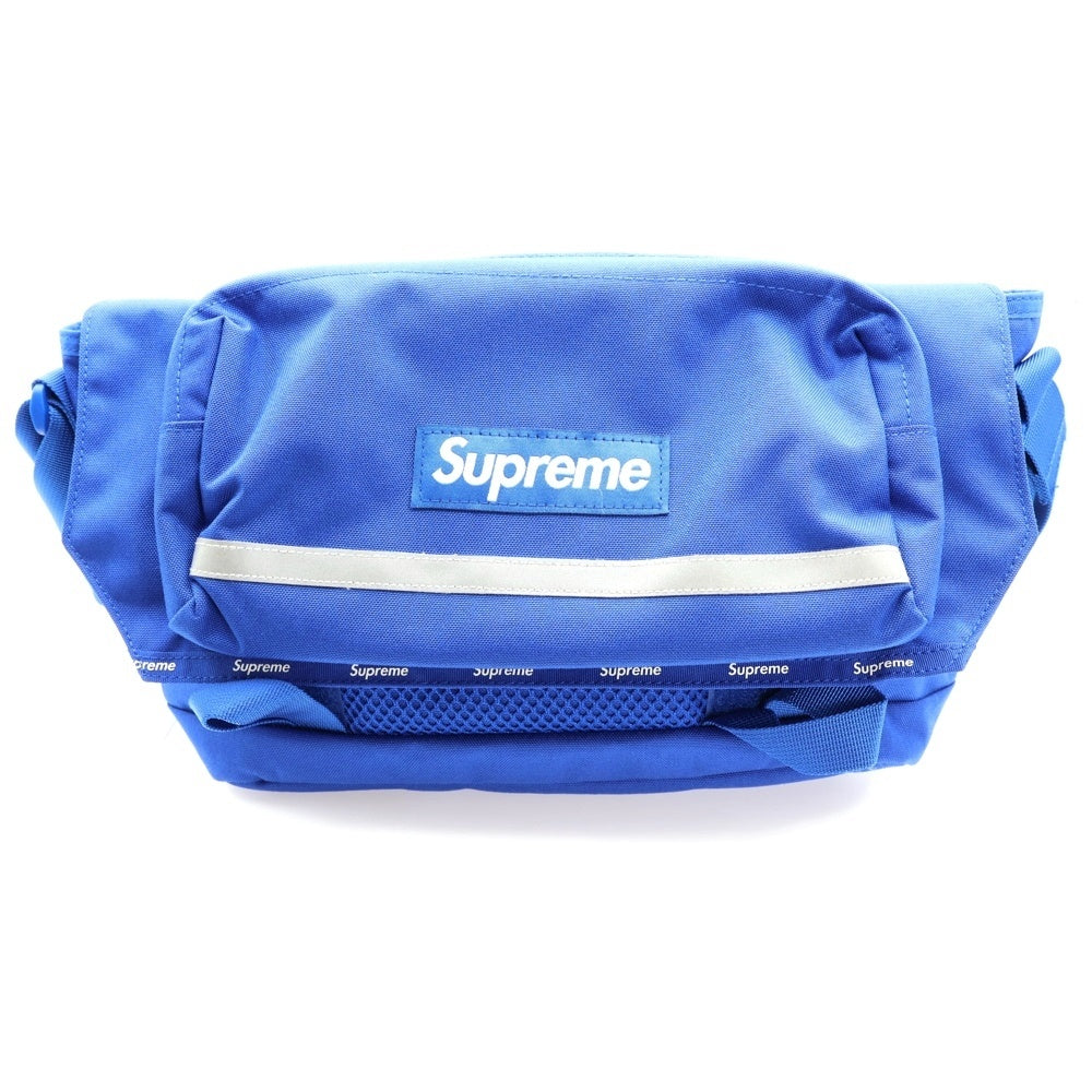 SUPREME(シュプリーム) 24AW Messenger Bag ボックスロゴ メッセンジャーバッグ ショルダーバッグ ブルー