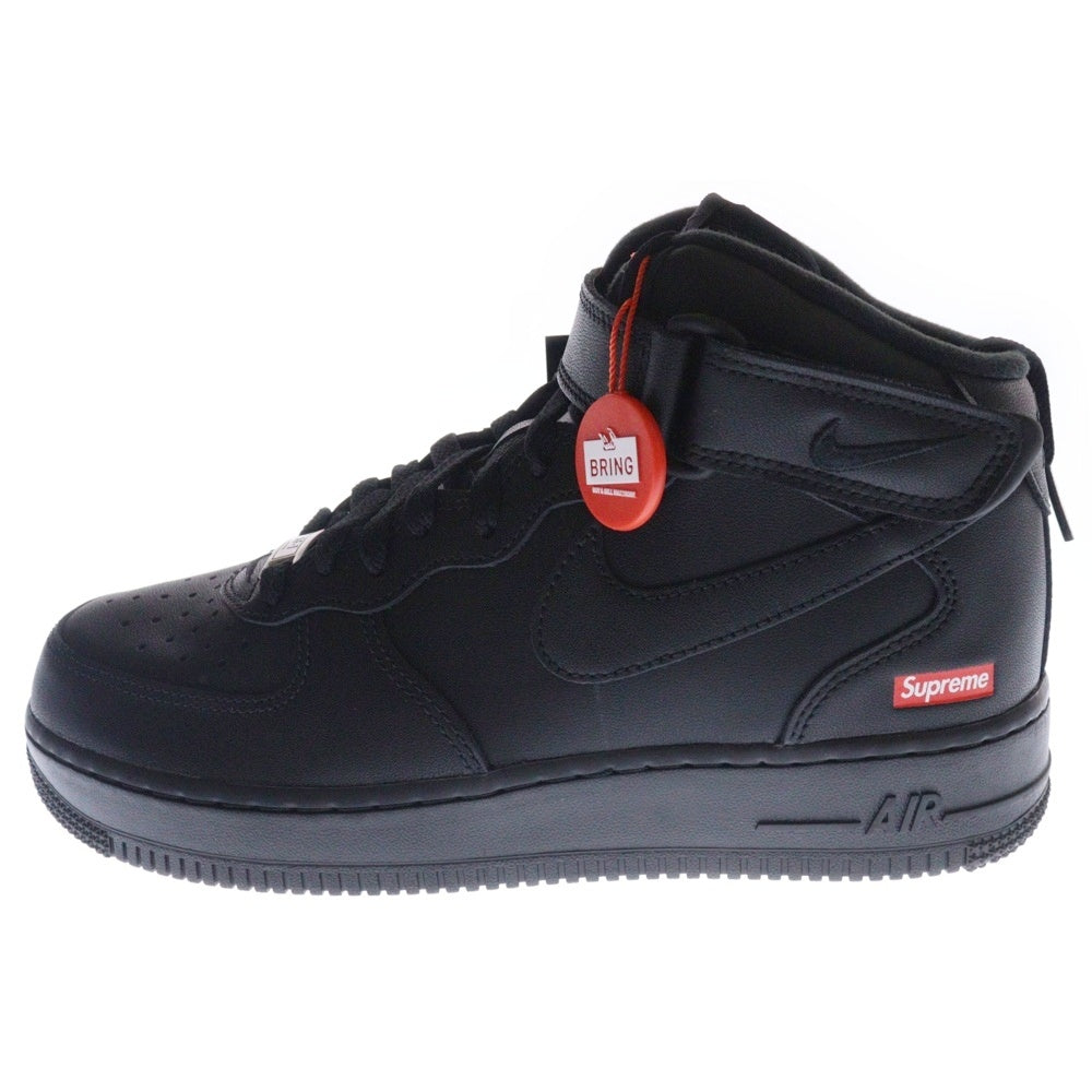 NIKE(ナイキ) ×SUPREME AIR FORCE 1 MID BLACK シュプリーム エアフォース1 ミッドカットスニーカー ブラック US8/26cm FZ8784-001