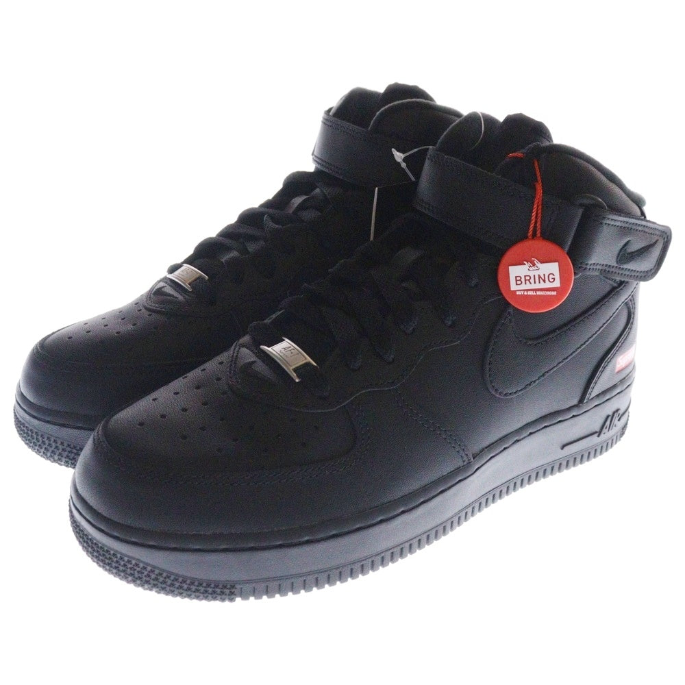 NIKE(ナイキ) ×SUPREME AIR FORCE 1 MID BLACK シュプリーム エアフォース1 ミッドカットスニーカー ブラック US8/26cm FZ8784-001