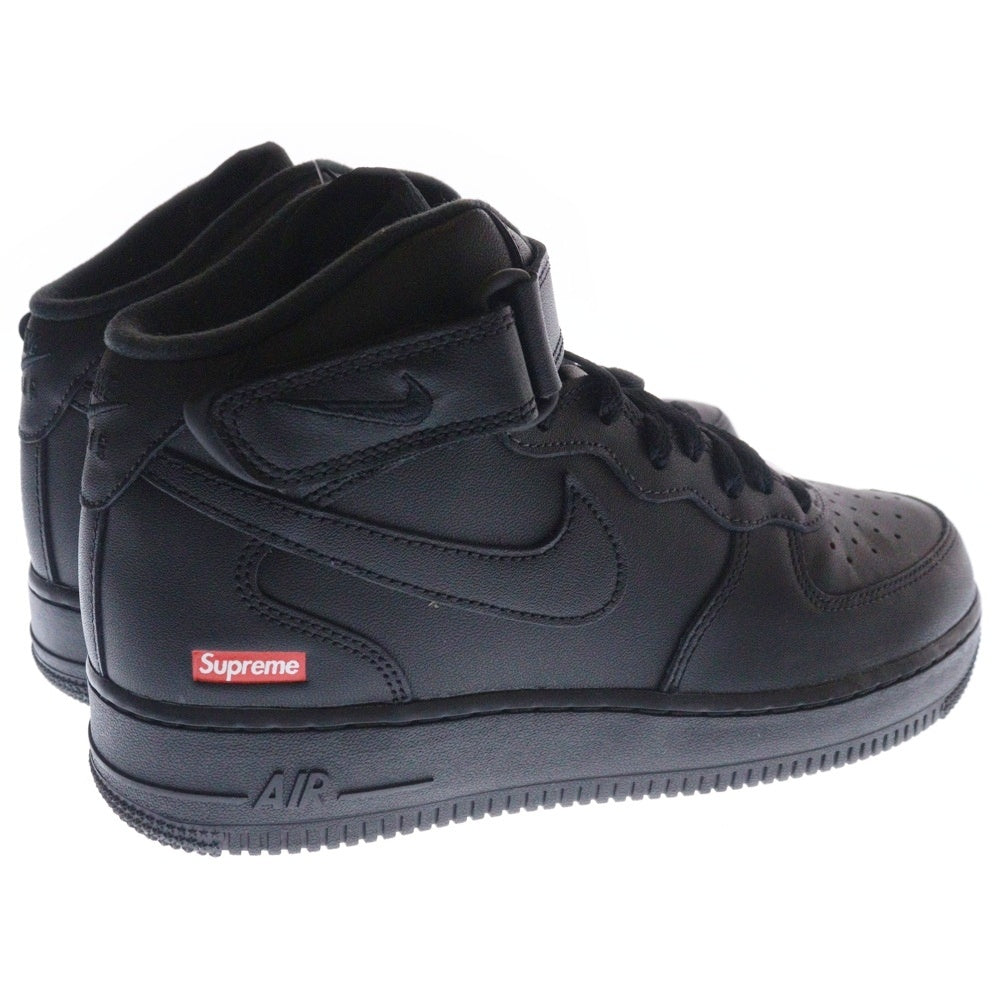 NIKE(ナイキ) ×SUPREME AIR FORCE 1 MID BLACK シュプリーム エアフォース1 ミッドカットスニーカー ブラック US8/26cm FZ8784-001