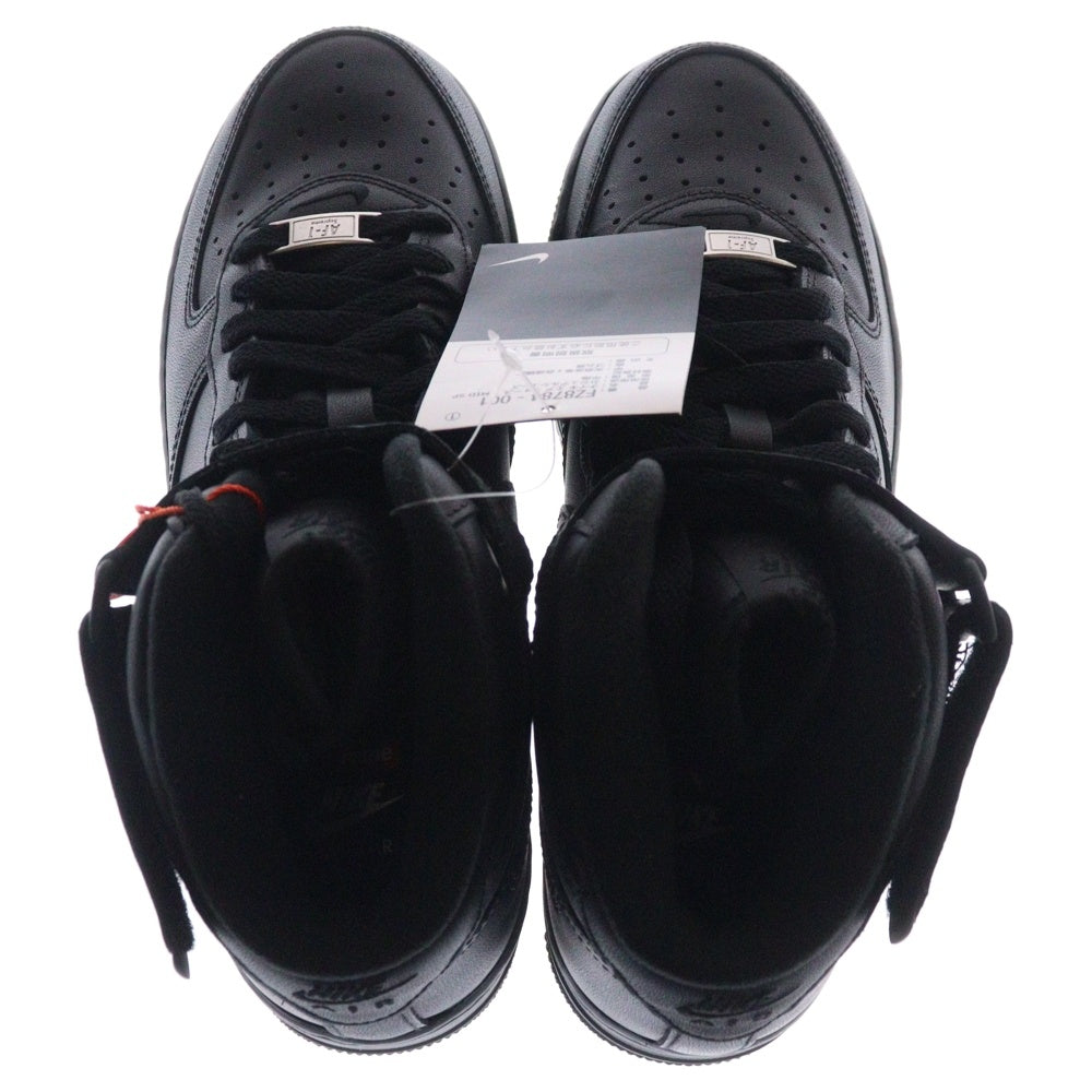 NIKE(ナイキ) ×SUPREME AIR FORCE 1 MID BLACK シュプリーム エアフォース1 ミッドカットスニーカー ブラック US8/26cm FZ8784-001