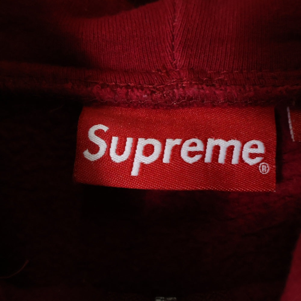 SUPREME(シュプリーム) 17SS Small Box Logo Zip Up Hooded Sweatshirt スモールボックスロゴ ジップアップパーカー フーディ ワインレッド