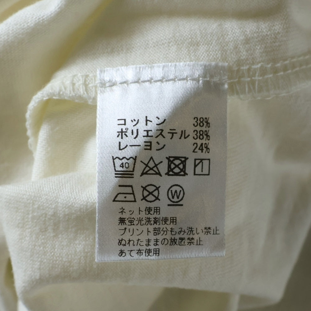 SAPEur(サプール) フロントロゴプリント クルーネック半袖Tシャツ カットソー ホワイト A0022-108