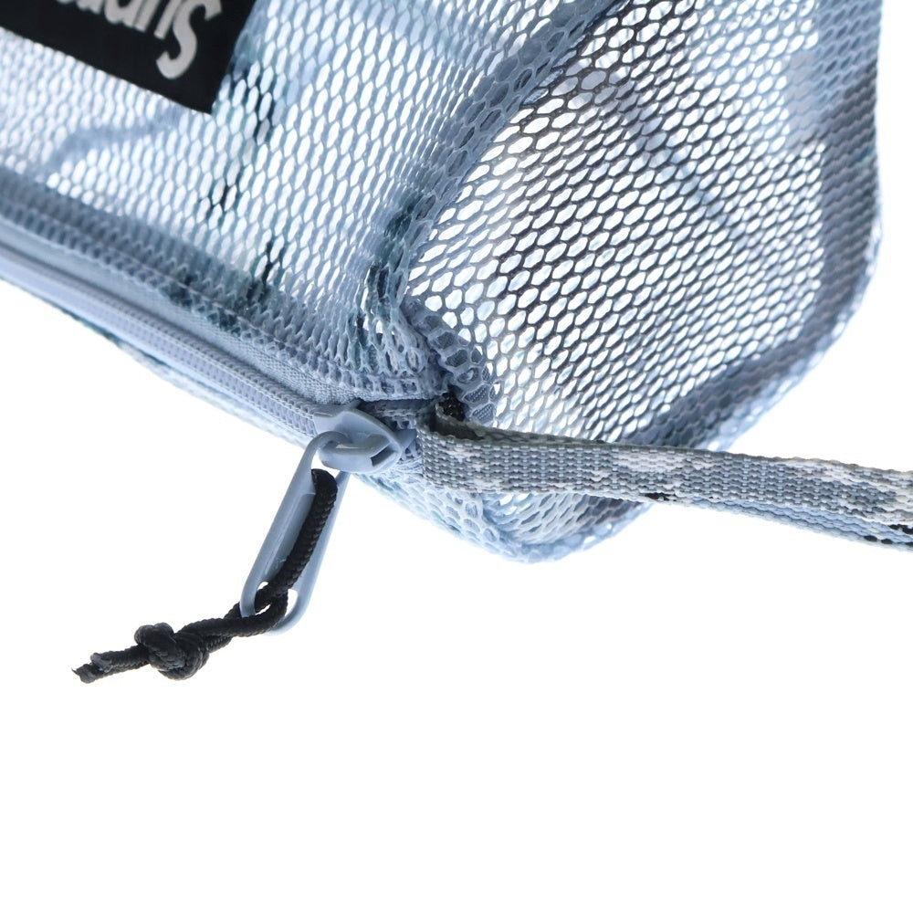 SUPREME(シュプリーム) 20SS Utility Pouch ボックスロゴ カモフラ メッシュ ポーチ 小物入れ ブルー