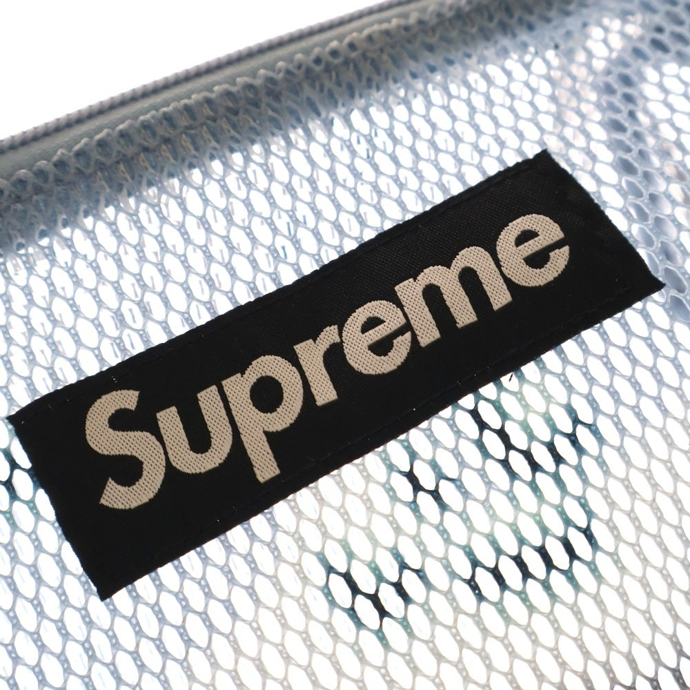 SUPREME(シュプリーム) 20SS Utility Pouch ボックスロゴ カモフラ メッシュ ポーチ 小物入れ ブルー