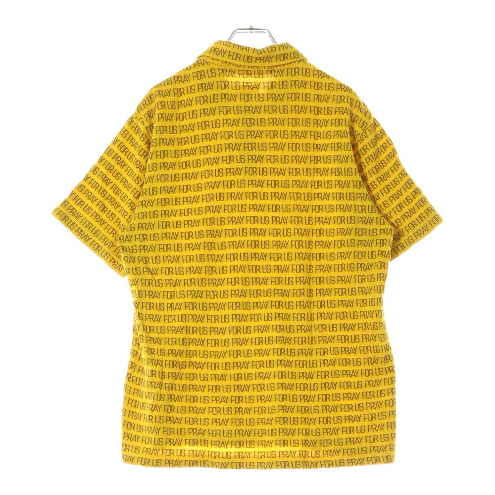 SUPREME(シュプリーム) 18SS Pray For Us Jacquard Polo ジャガード 総柄 半袖ポロシャツ イエロー
