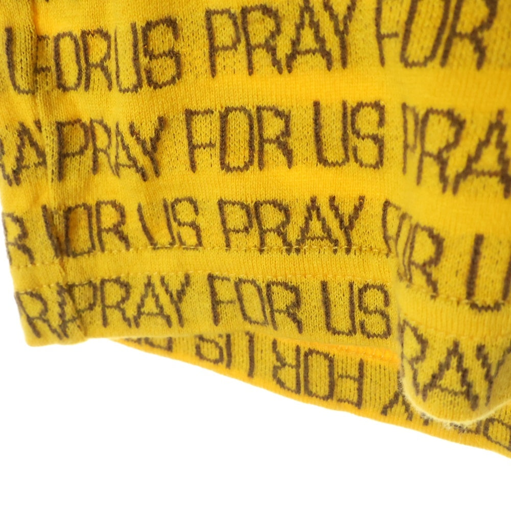 SUPREME(シュプリーム) 18SS Pray For Us Jacquard Polo ジャガード 総柄 半袖ポロシャツ イエロー
