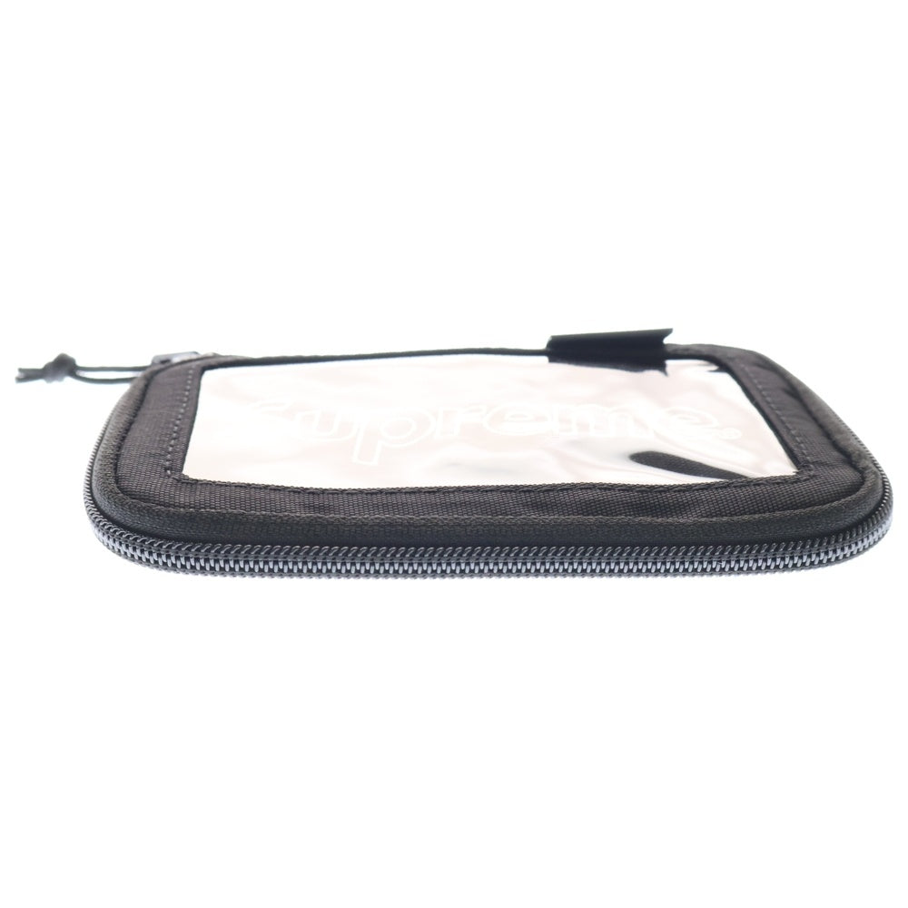 SUPREME(シュプリーム) 19AW Small Zip Pouch Wallet スモールボックスロゴ バッククリア ジップポーチ ウォレット 小物入れ バッグ ブラック