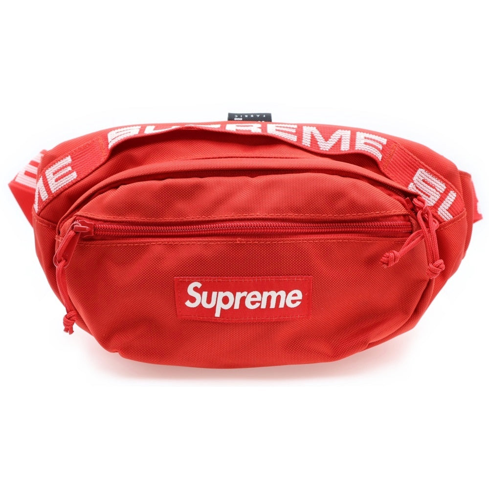 SUPREME(シュプリーム) 18SS Waist Bag ボックスロゴ ロゴベルト ウエストポーチ ショルダーバッグ レッド