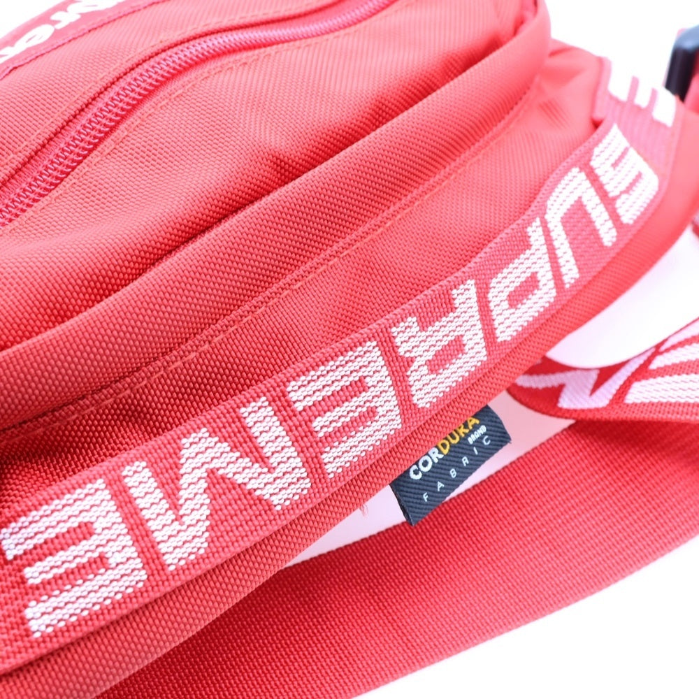 SUPREME(シュプリーム) 18SS Waist Bag ボックスロゴ ロゴベルト ウエストポーチ ショルダーバッグ レッド