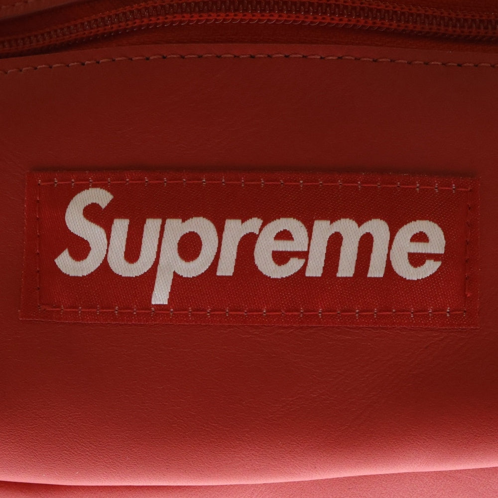 SUPREME(シュプリーム) 23AW Leather Waist Bag ボックスロゴ レザー ウエストバッグ ショルダーバッグ レッド