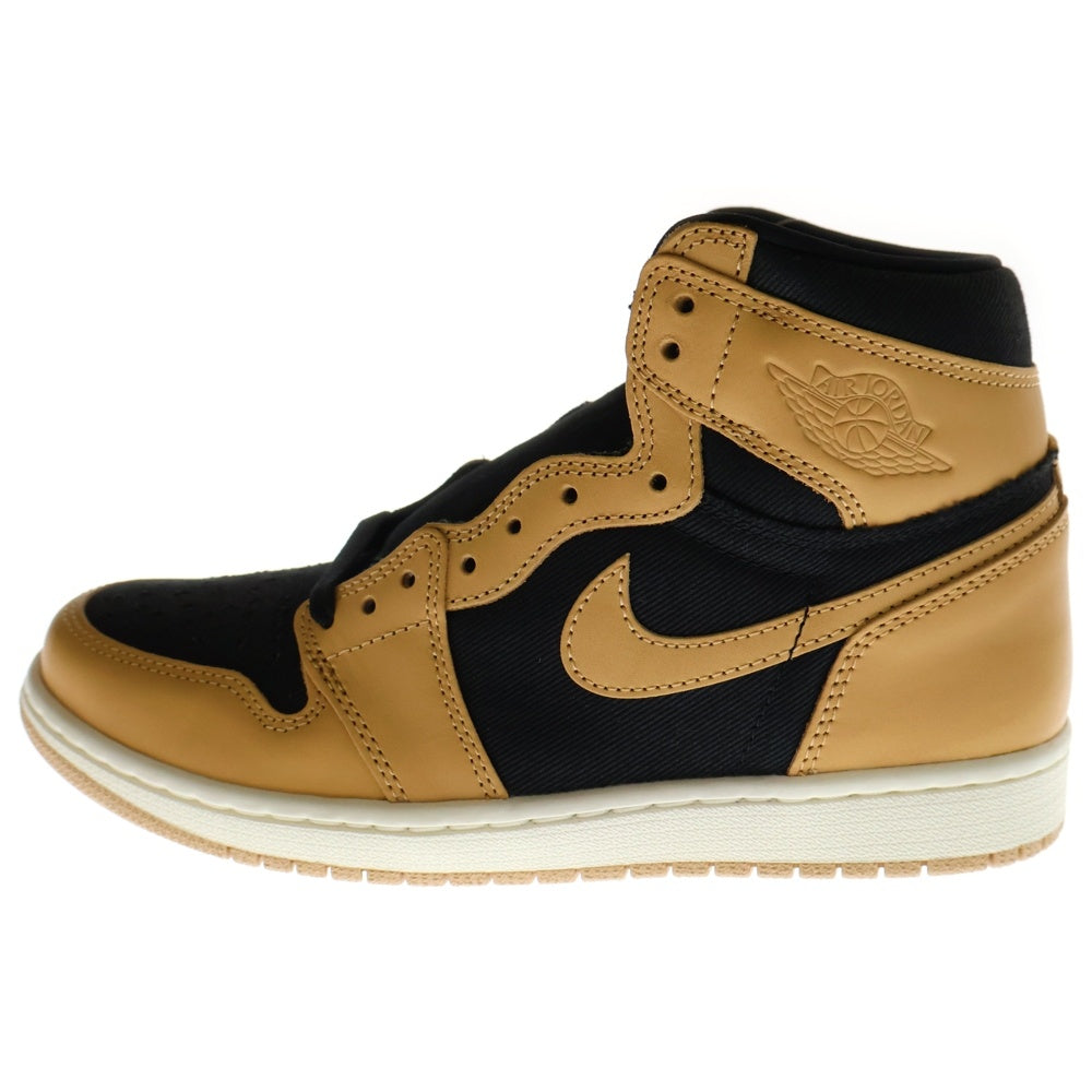 NIKE(ナイキ) AIR JORDAN 1 RETRO HIGH OG Vachetta Tan エアジョーダン レトロ バケッタ タン ハイカットスニーカー ベージュ/ブラック US8/26cm 555088-202
