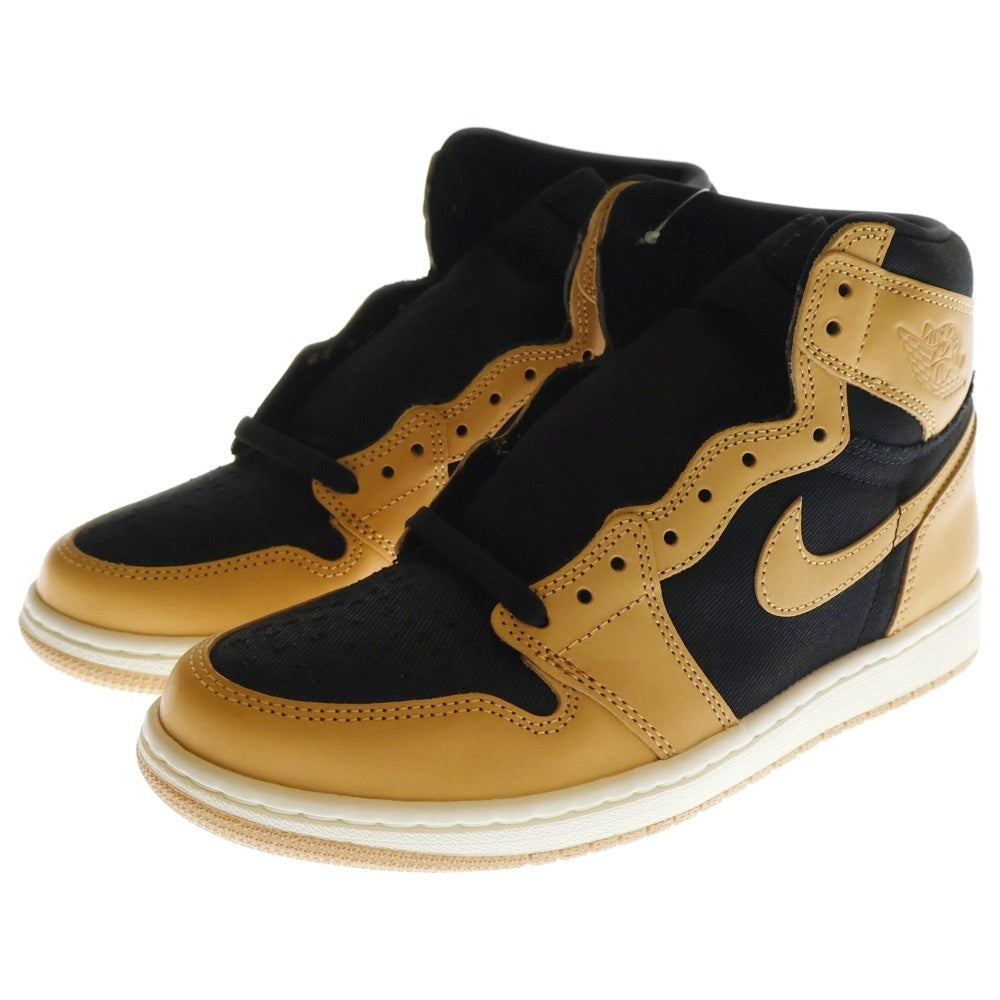 NIKE(ナイキ) AIR JORDAN 1 RETRO HIGH OG Vachetta Tan エアジョーダン レトロ バケッタ タン ハイカットスニーカー ベージュ/ブラック US8/26cm 555088-202
