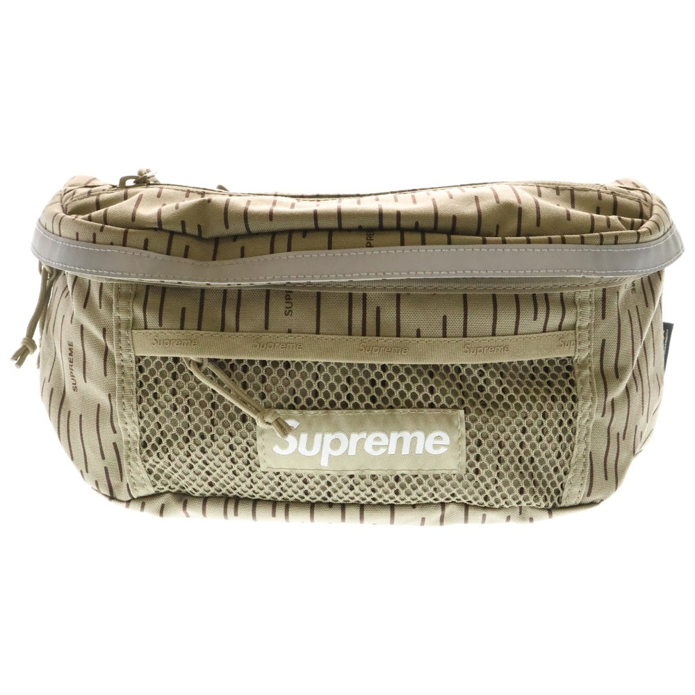 SUPREME(シュプリーム) 24AW Waist Bag ボックスロゴ レインドロップ ウエストバッグ ショルダーバッグ カーキ