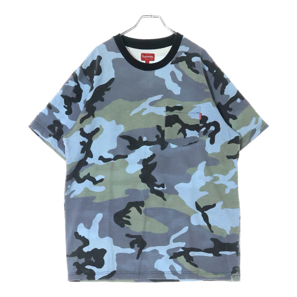 SUPREME(シュプリーム) 18SS Pocket Tee カモフラ フロントポケット クルーネック半袖Tシャツ カットソー マルチ