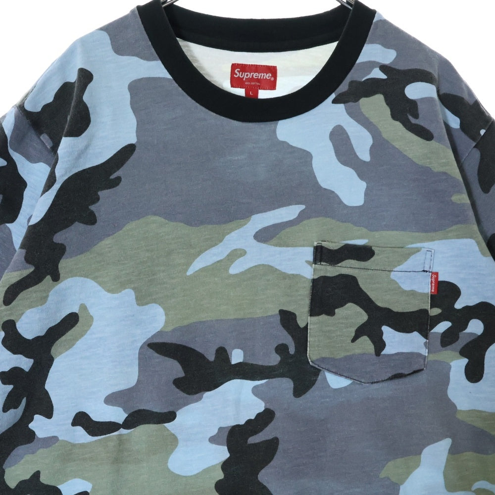 SUPREME(シュプリーム) 18SS Pocket Tee カモフラ フロントポケット クルーネック半袖Tシャツ カットソー マルチ