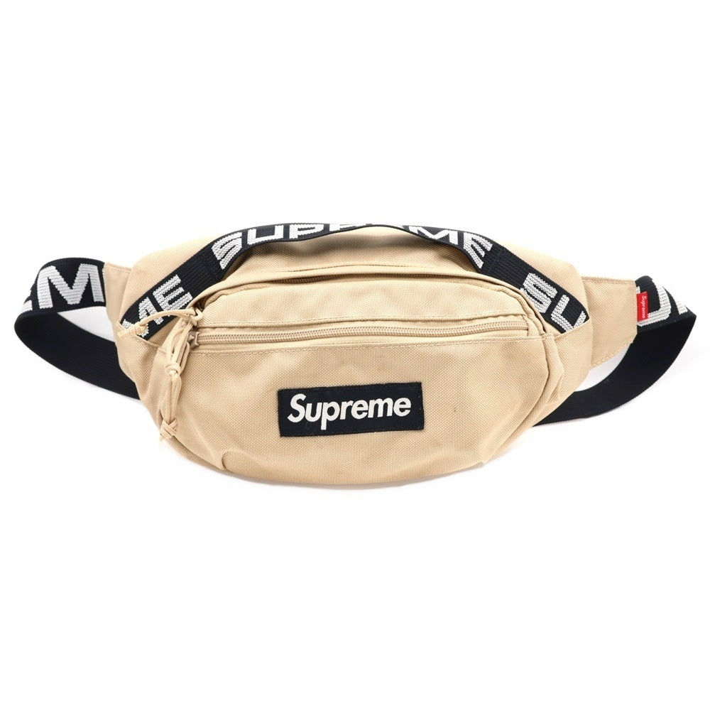 SUPREME(シュプリーム) 18SS Waist Bag ボックスロゴ ロゴベルト ウエストポーチ ショルダーバッグ ベージュ