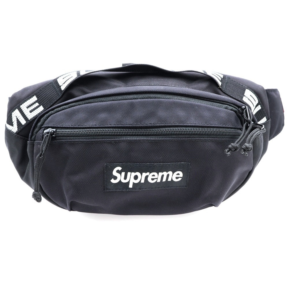 SUPREME(シュプリーム) 18SS Waist Bag ボックスロゴ ロゴベルト ウエストポーチ ショルダーバッグ ブラック
