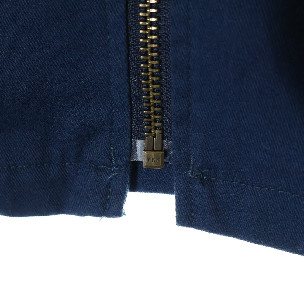 SUPREME(シュプリーム) 17SS Zip Up Work Shirt ロゴ刺繍 ジップアップ 半袖ワークシャツ ネイビー