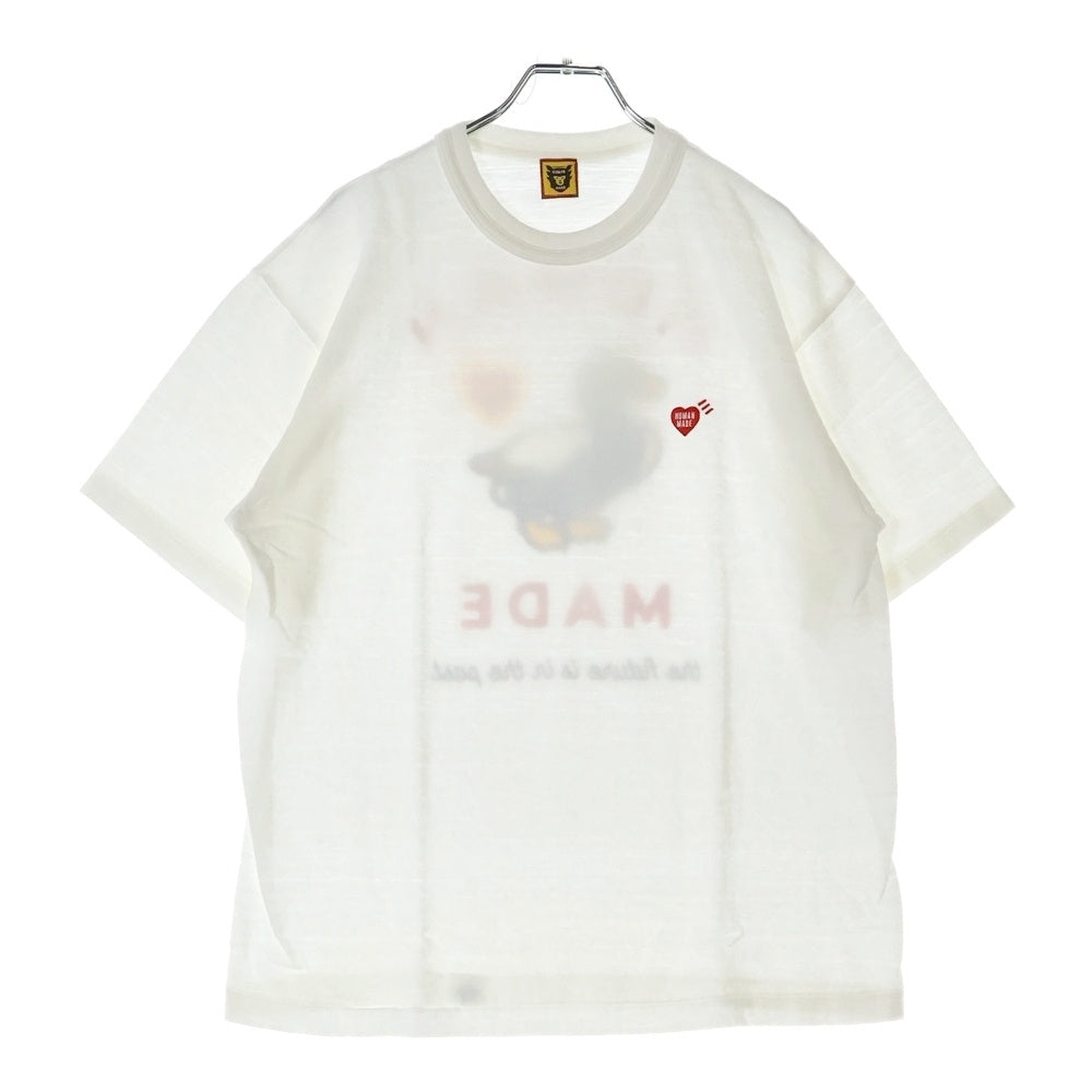 HUMAN MADE(ヒューマンメイド) 24AW GRAPHIC T-SHIRT DUCK グラフィック ダックプリント 鴨 半袖Tシャツ ホワイト HM28TE002