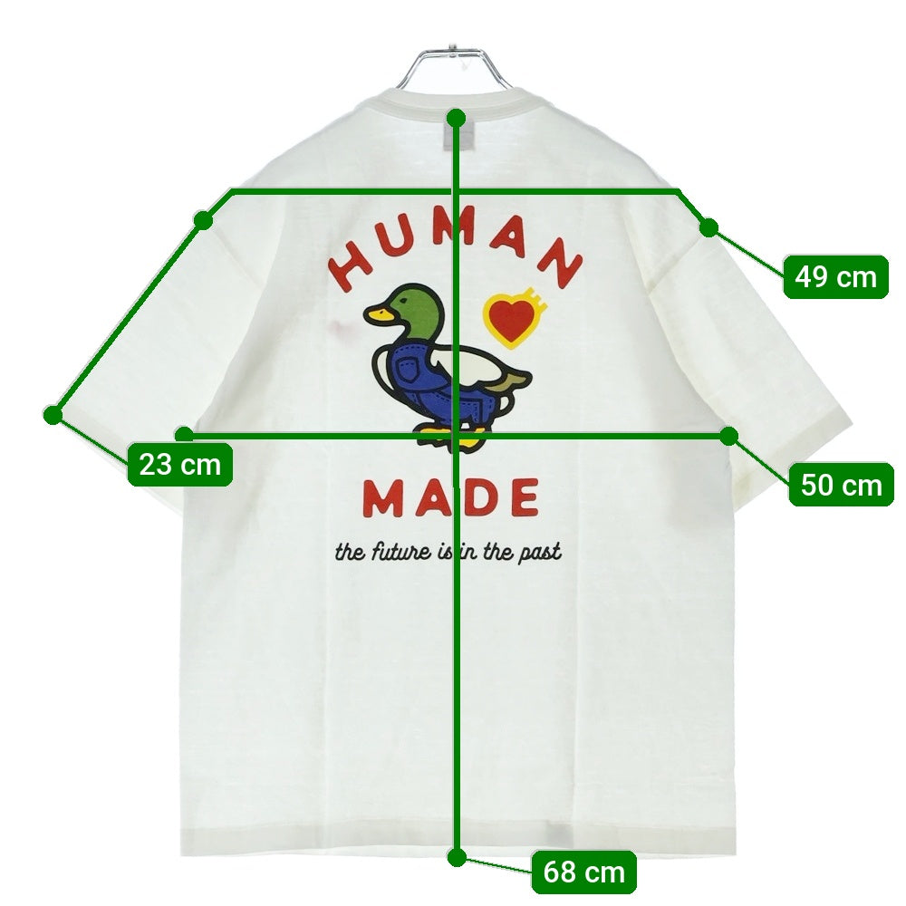 HUMAN MADE(ヒューマンメイド) 24AW GRAPHIC T-SHIRT DUCK グラフィック ダックプリント 鴨 半袖Tシャツ ホワイト HM28TE002