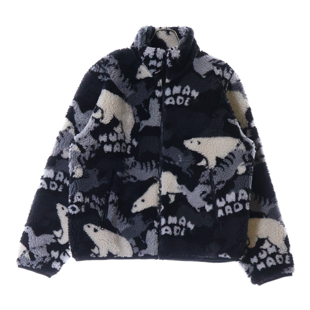 HUMAN MADE(ヒューマンメイド) 24AW ANIMAL FLEECE JACKET GRAY アニマルフリースジャケット グレー HM28JK038