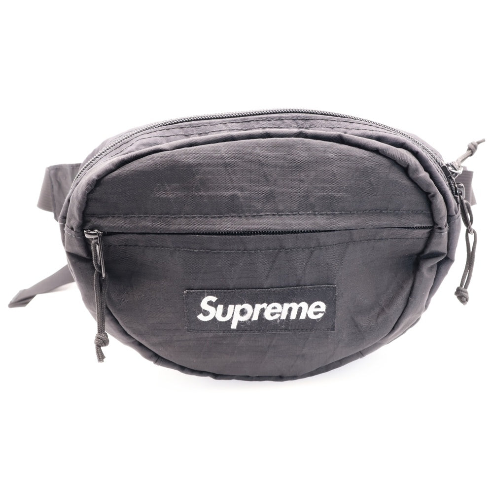 SUPREME(シュプリーム) 18AW Waist Bag ボックスロゴ エンボレスキルティング ウエストポーチ ショルダーバッグ ブラック
