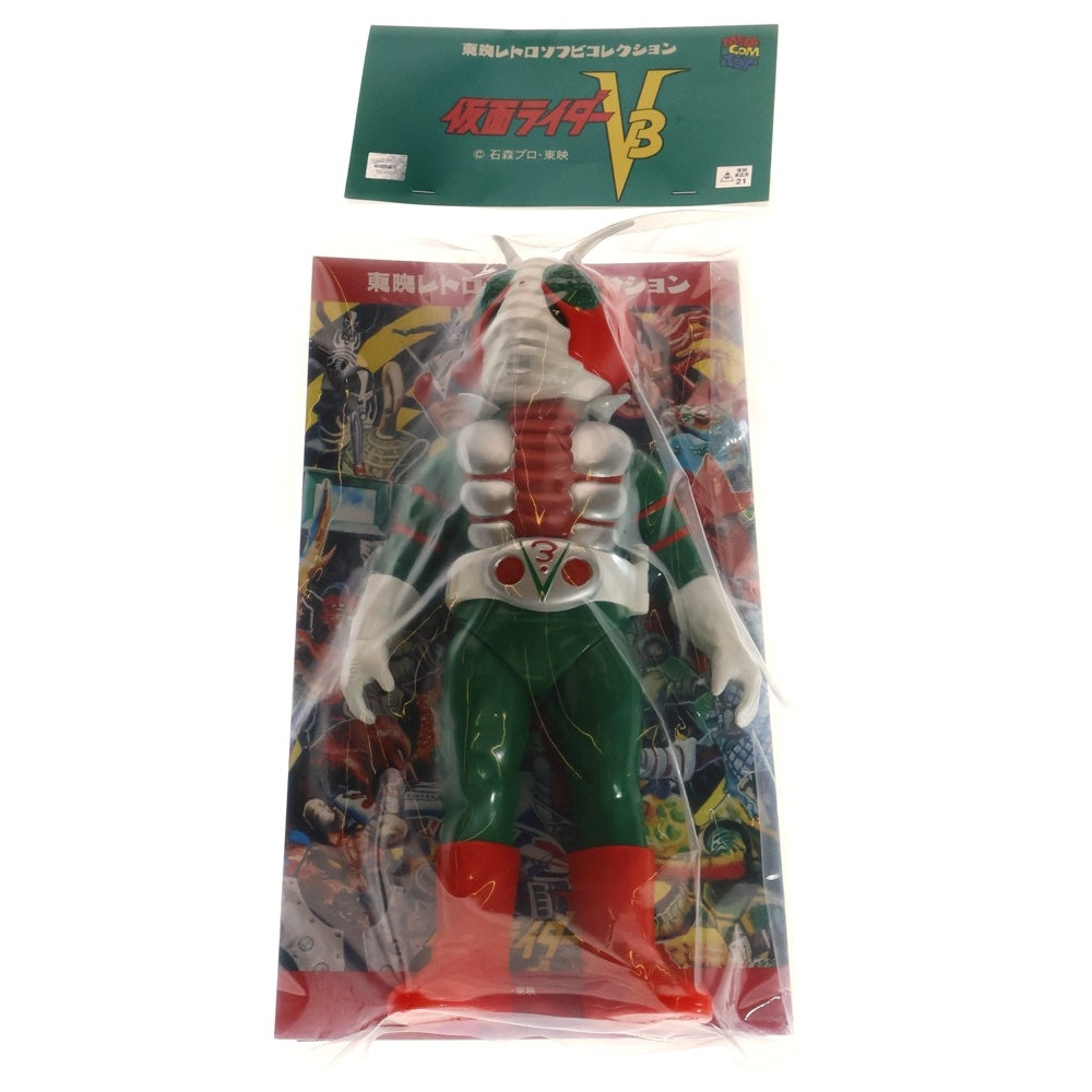 MEDICOM TOY(メディコムトイ) 東映レトロソフビコレクション 仮面ライダー V3 ソフビ フィギュア 人形 ホワイト/グリーン