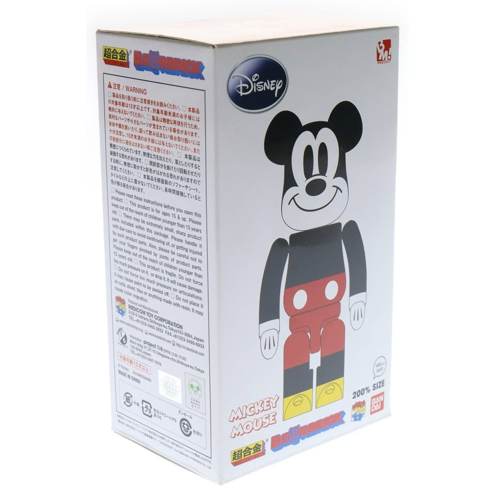 MEDICOM TOY(メディコムトイ) BE@RBRICK MICKEY MOUSE 200% ベアブリック ミッキーマウス 超合金 フィギュア 人形 ブラック/レッド