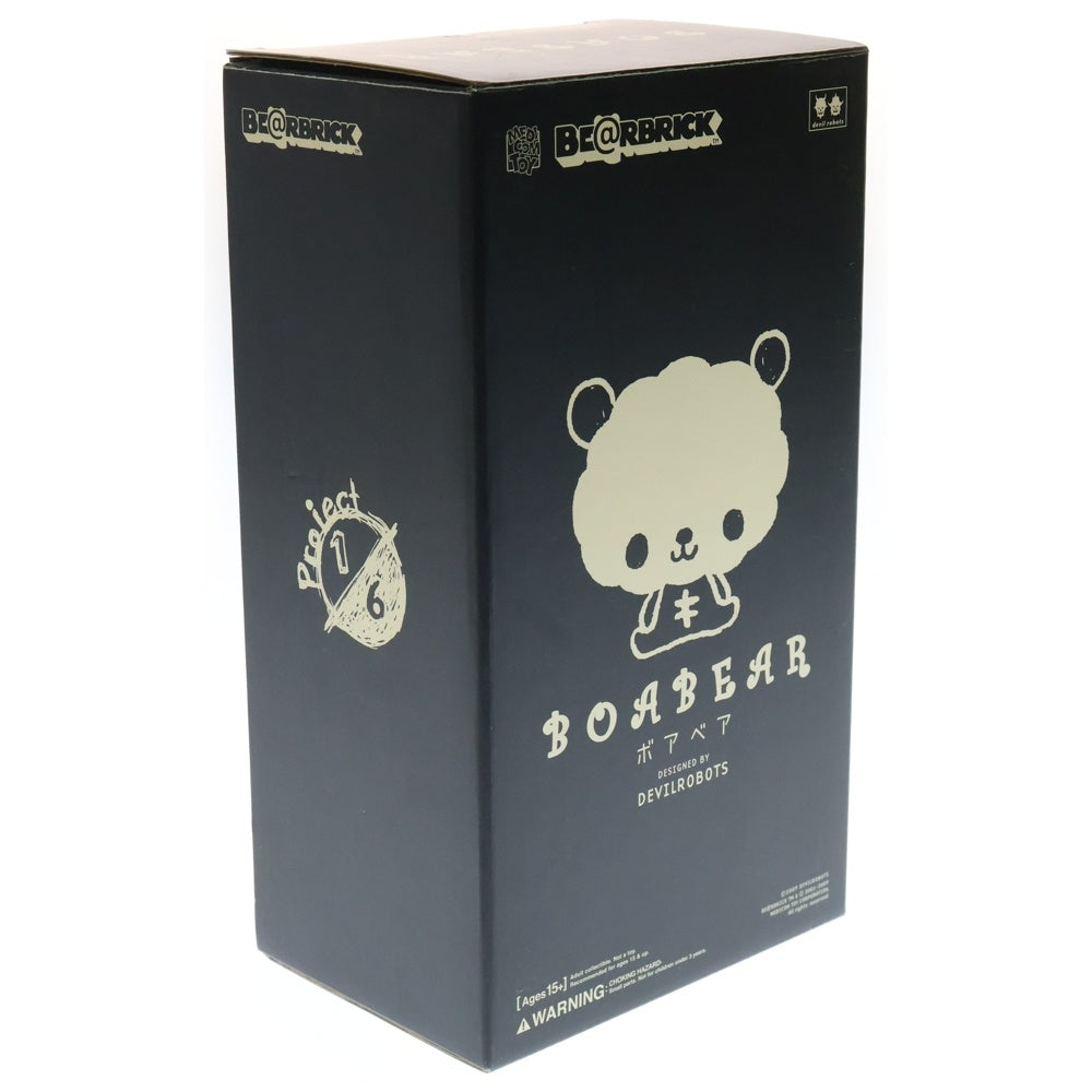 MEDICOM TOY(メディコムトイ) BE@RBRICK BOABEAR 400% ベアブリック ボアベア デビルロボッツ 1/6計画限定 フィギュア 人形 ブラック/ホワイト