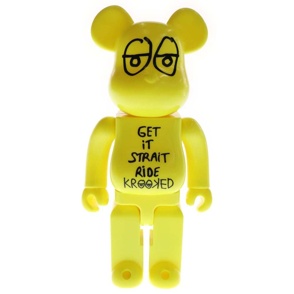 MEDICOM TOY(メディコムトイ) BE@RBRICK KROOKED SKATEBOARDS by Mark Gonzales 400% ベアブリック クルキット スケートボード マーク ゴンザレス フィギュア 人形 イエロー