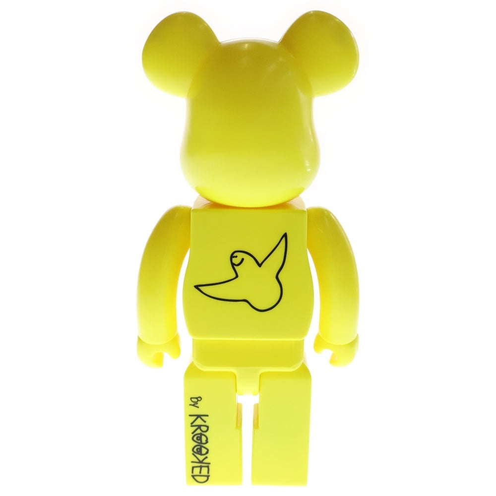 MEDICOM TOY(メディコムトイ) BE@RBRICK KROOKED SKATEBOARDS by Mark Gonzales 400% ベアブリック クルキット スケートボード マーク ゴンザレス フィギュア 人形 イエロー