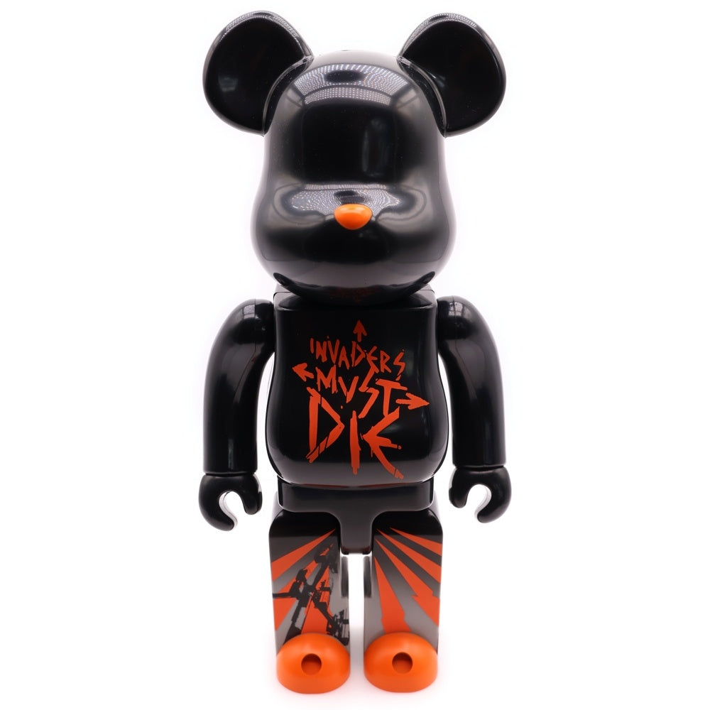 MEDICOM TOY(メディコムトイ) BE@RBRICK PRODIGY INVADERS MUST DIE 400% ベアブリック プロディジー インヴェイダーズ マスト ダイ フィギュア 人形 ブラック/オレンジ