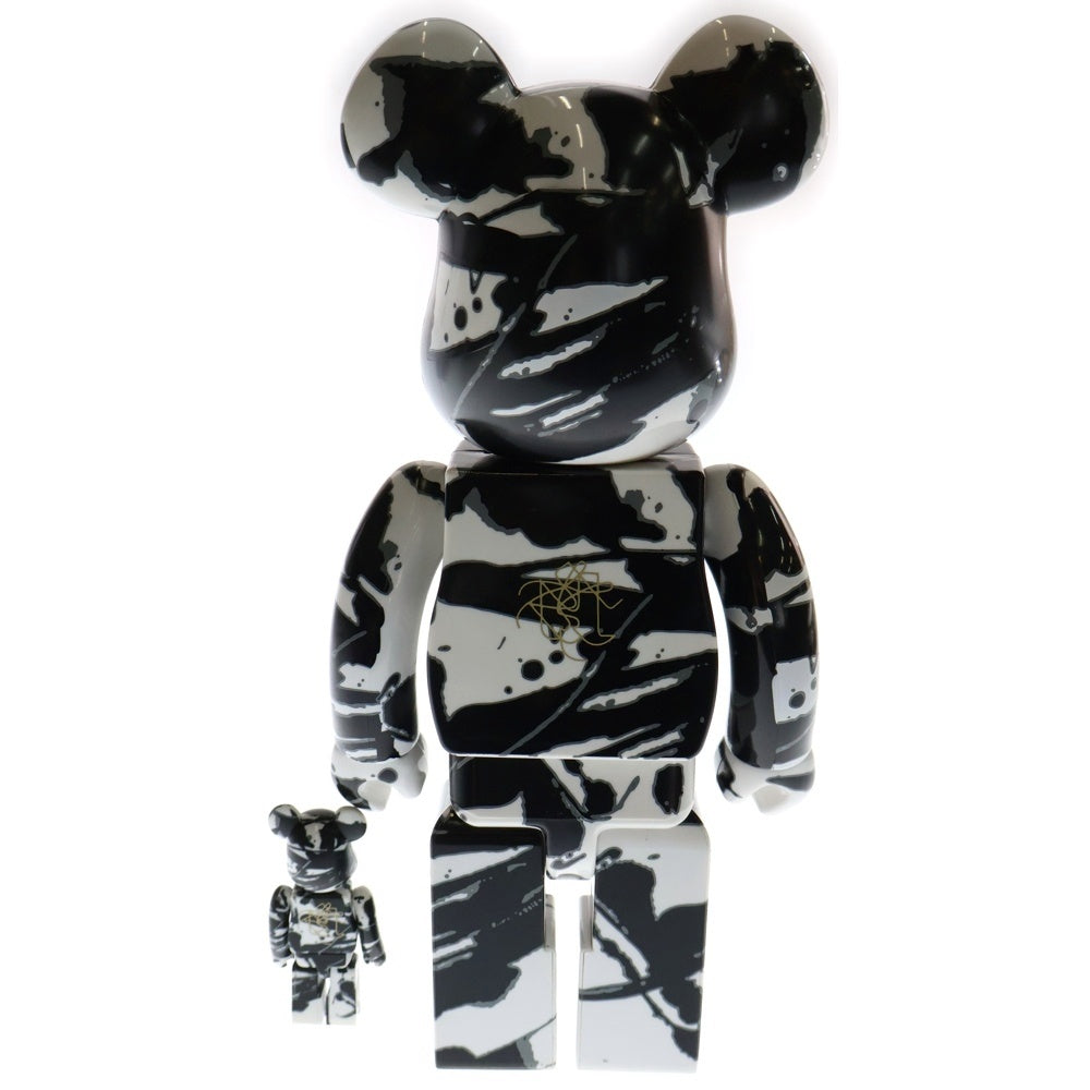 MEDICOM TOY(メディコムトイ) BE@RBRICK TOMOKAZU MATSUYAMA 100%&400% Set ベアブリック 松山智一 フィギュア 人形 ブラック/ホワイト