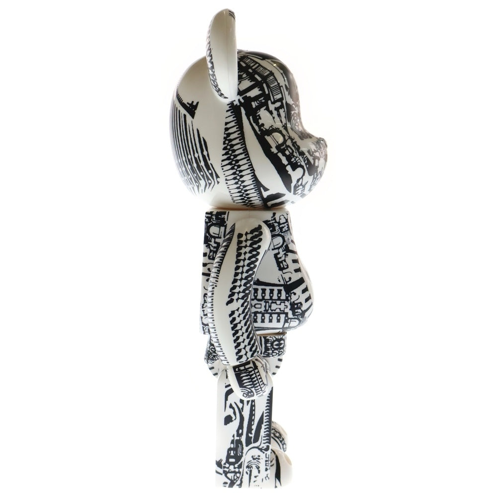 MEDICOM TOY(メディコムトイ) BE@RBRICK HR GIGER WORLD WIDE TOUR 100%&400% Set ベアブリック ギーガー ワールド ワイド ツアー フィギュア 人形 ブラック/ホワイト