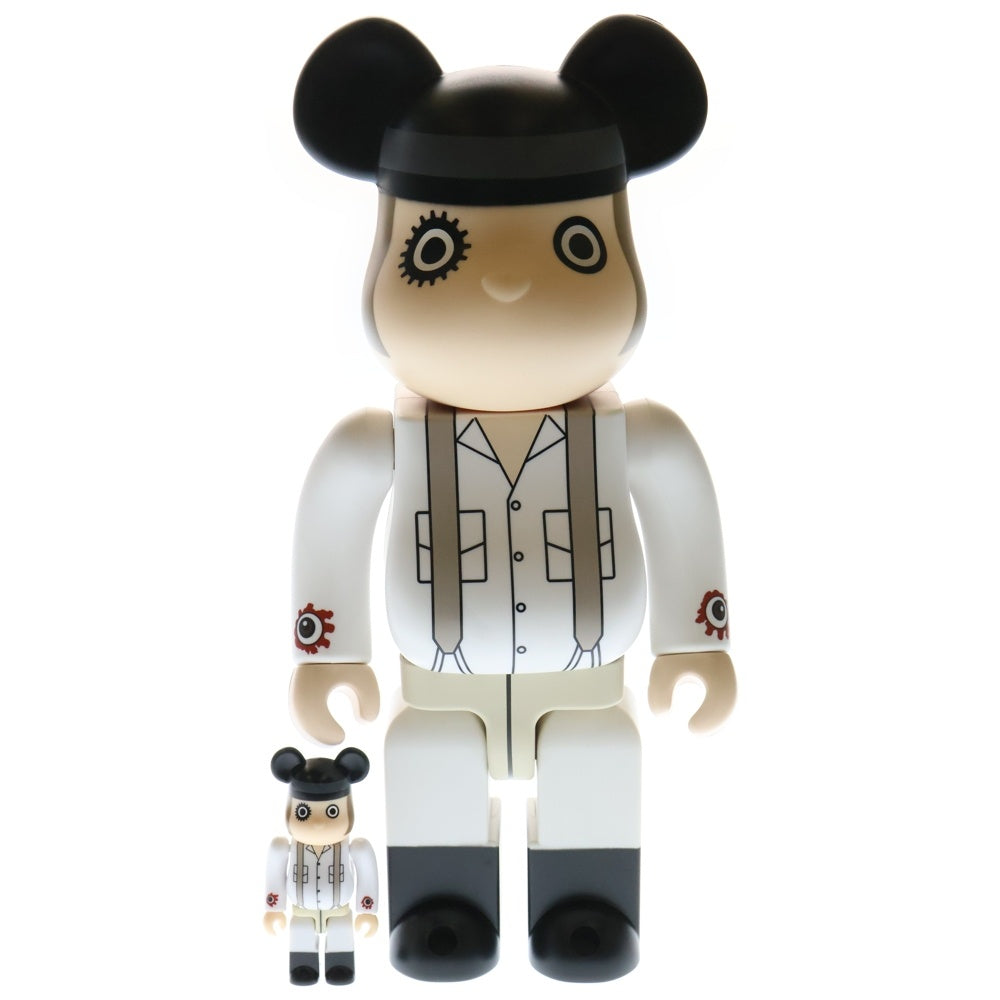 MEDICOM TOY(メディコムトイ) BE@RBRICK ALEX A CLOCKWORK ORANGE 100%&400% Set ベアブリック アレックス 時計じかけのオレンジ フィギュア 人形 ホワイト/ブラック
