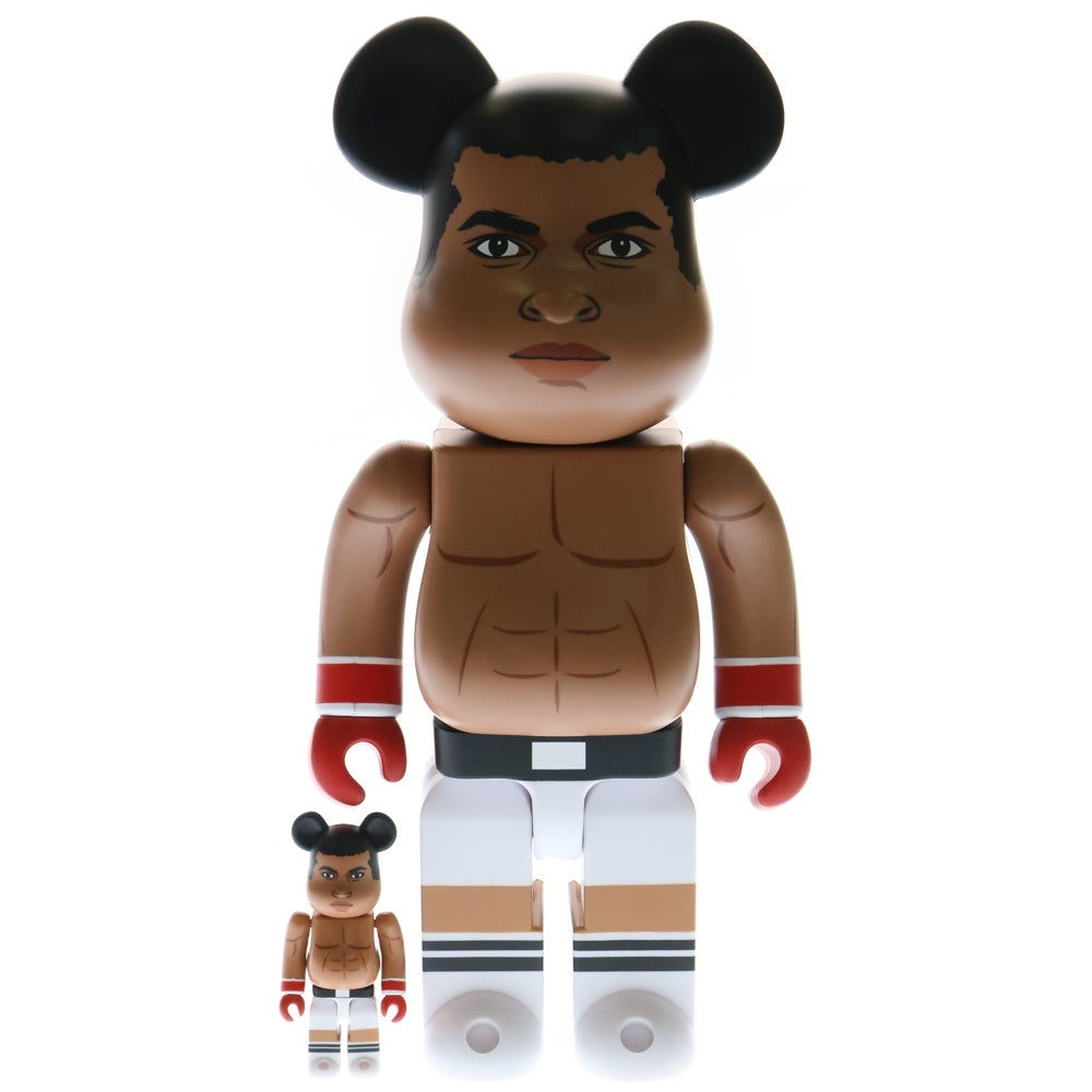 MEDICOM TOY(メディコムトイ) BE@RBRICK Muhammad Ali 100%&400% Set ベアブリック モハメド アリ フィギュア 人形 ベージュ/ブラック