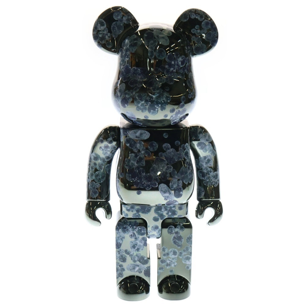 MEDICOM TOY(メディコムトイ) BE@RBRICK MATT BLACK 400% ベアブリック マットブラック ダイヤモンド 人形 フィギュア シルバー