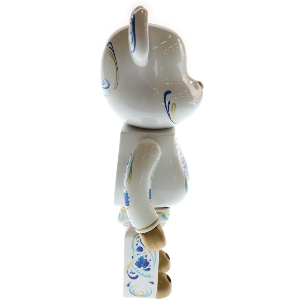 MEDICOM TOY(メディコムトイ) BE@RBRICK SSUR 400% ベアブリック サー 人形 フィギュア 総柄 ホワイト/ブルー