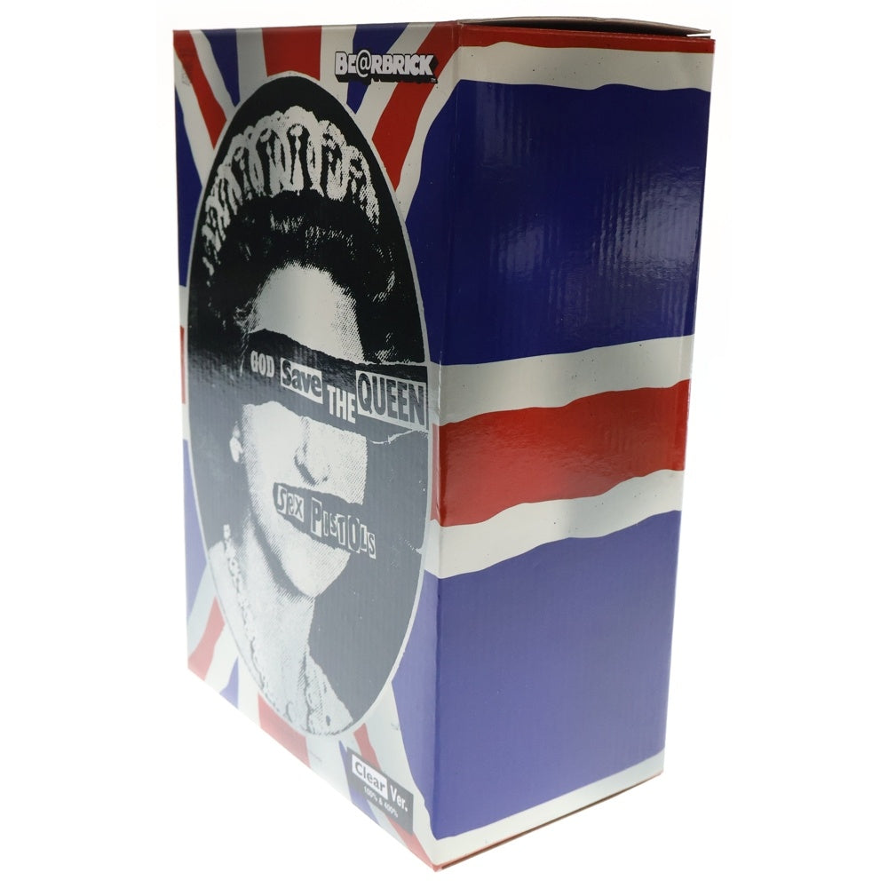 MEDICOM TOY(メディコムトイ) BE@RBRICK SEX PISTOLS GOD SAVE THE QUEEN 400%&100% ベアブリック セックスピストルズ ゴッド セイヴ ザ クイーン 人形 フィギュア クリアブルー