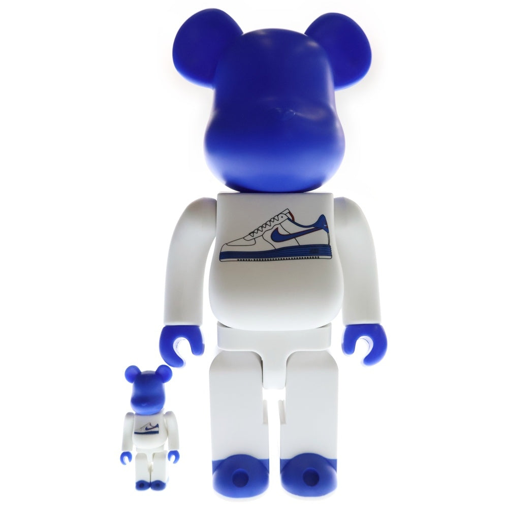 MEDICOM TOY(メディコムトイ) BE@RBRICK NIKE LUNAR FORCE 1 400%&100% ベアブリック ナイキ ルナフォース1 AIR FORCE 1 30周年記念 人形 フィギュア ブルー/ホワイト