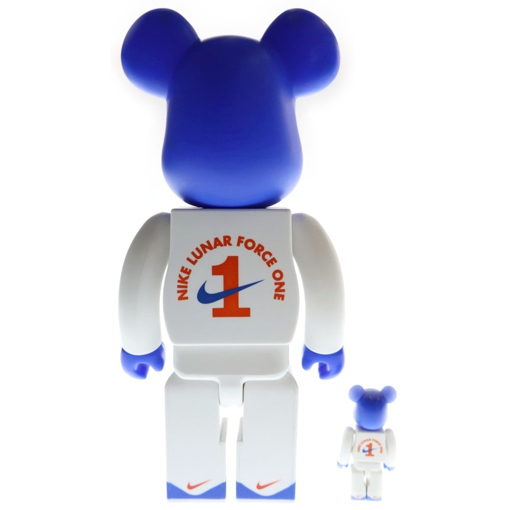 MEDICOM TOY(メディコムトイ) BE@RBRICK NIKE LUNAR FORCE 1 400%&100% ベアブリック ナイキ ルナフォース1 AIR FORCE 1 30周年記念 人形 フィギュア ブルー/ホワイト