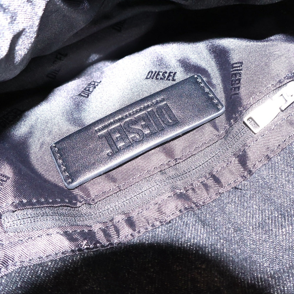 DIESEL(ディーゼル) CHARM-D SHOULDER BAG チャーム ディー ユーズド加工デニムショルダーバッグ ブラック
