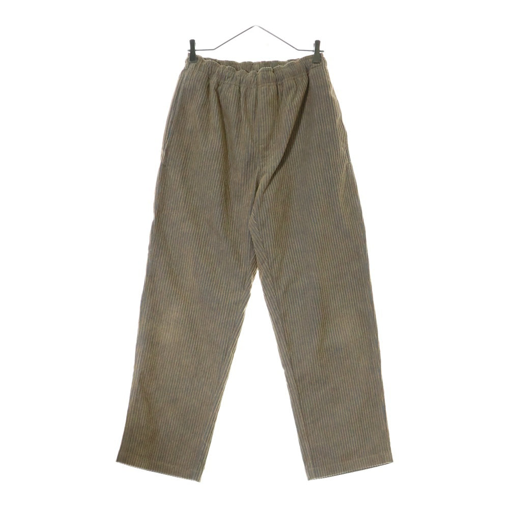 STUSSY(ステューシー) 23AW MIX WALE CORDUROY BEACH PANT ミックスウェール コーデュロイ バックロゴ ビーチパンツ ベージュ/ブルー