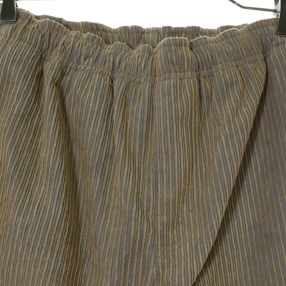 STUSSY(ステューシー) 23AW MIX WALE CORDUROY BEACH PANT ミックスウェール コーデュロイ バックロゴ ビーチパンツ ベージュ/ブルー