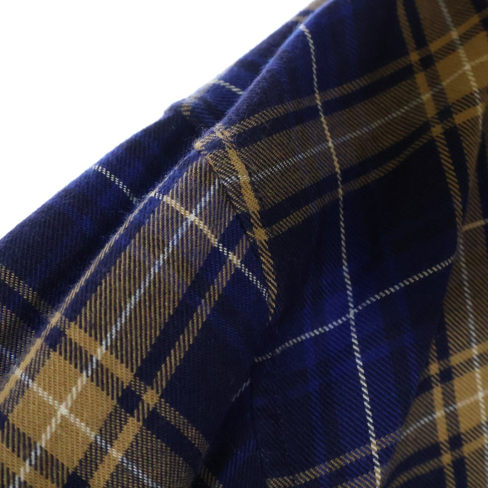 BALENCIAGA(バレンシアガ) 17AW Oversized Check Shirt バックロゴプリント オーバーサイズ 長袖 チェック シャツ ブルー 508465 TYB16