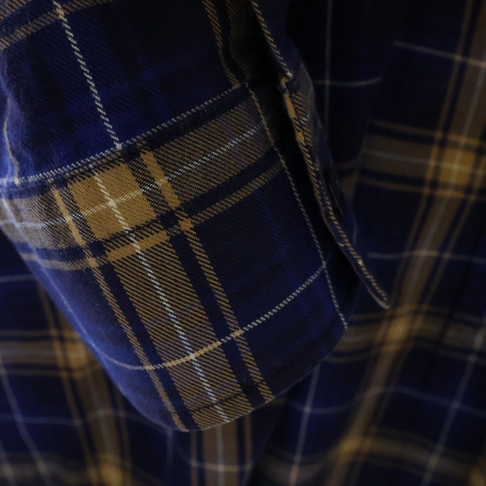 BALENCIAGA(バレンシアガ) 17AW Oversized Check Shirt バックロゴプリント オーバーサイズ 長袖 チェック シャツ ブルー 508465 TYB16
